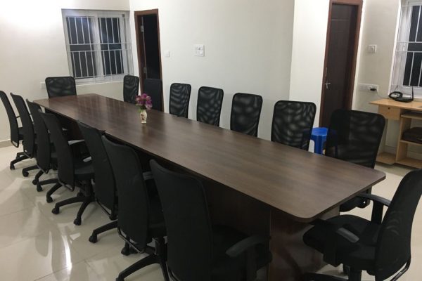 Conference table in main hall for Committee Meetings